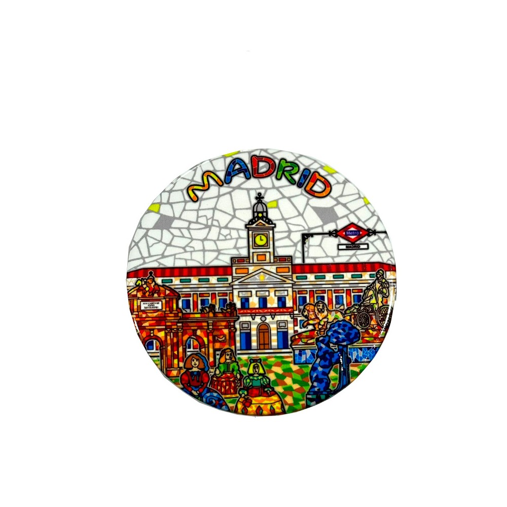 Souvenirs of Madrid mosaic coaster