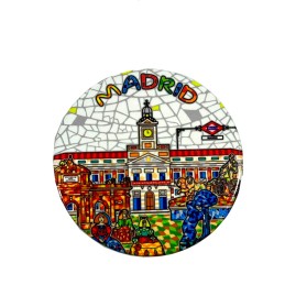 Souvenirs of Madrid mosaic coaster