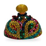 Mosaic-style resin Menina figurine – view 4
