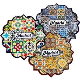 Souvenirs of Madrid Azulejo Trivet