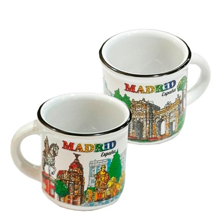 Taza pequeña "Souvenirs de Madrid Monumentos"