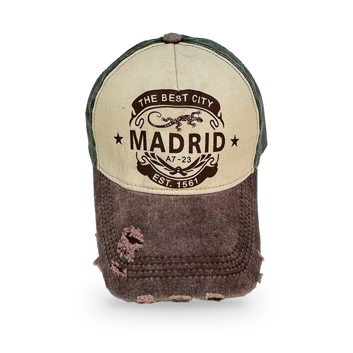Zweifarbige Madrid-Cap im Vintage-Look – Ansicht 7
