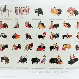Stampa didattica sulla lidia del toro bravo (70 x 52 cm)