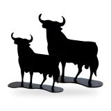Official Osborne bull silhouette in black lacquered metal
