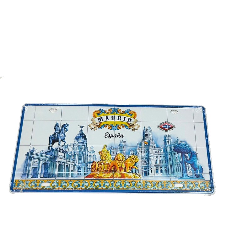 Madrid decorative metal sign – view 2