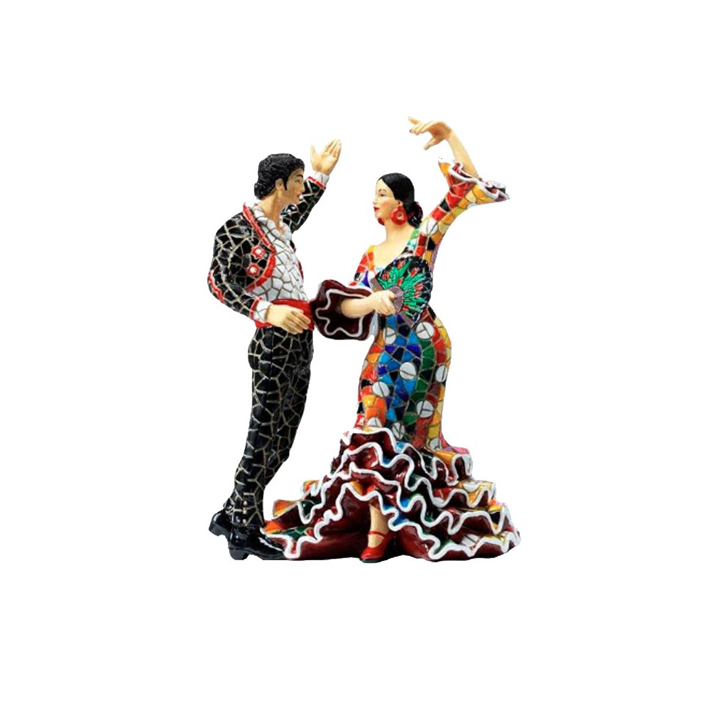 Couple de danseurs trencadis Mosaïque