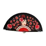 Éventail en bois danseuse de flamenco, modèle 5