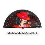 Éventail en bois danseuse de flamenco, modèle 4