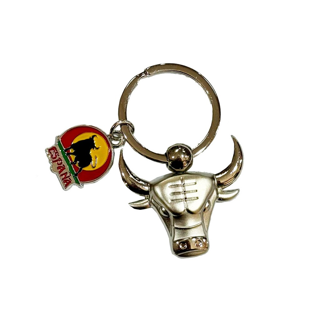 Aluminum bull head keychain