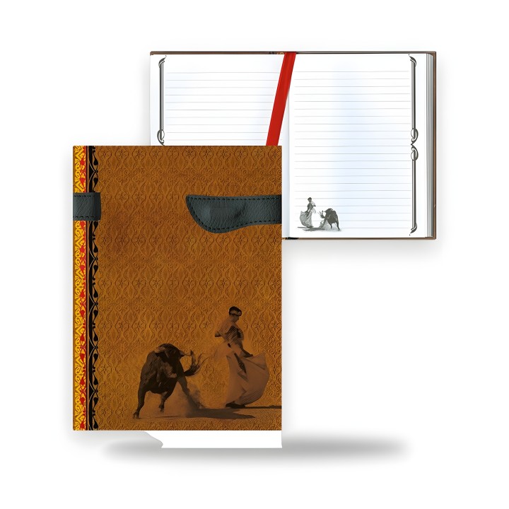 Cuaderno taurino de Florencia Cafferata en marrón claro