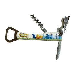Abre-garrafas com navalha Souvenir de Madrid, com saca-rolhas – vista 3