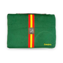 Personalised green bullring cushion with Spanish flag – view 2