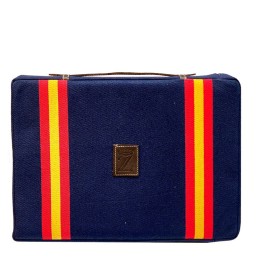 Cuscino da arena blu con due bandiere spagnole