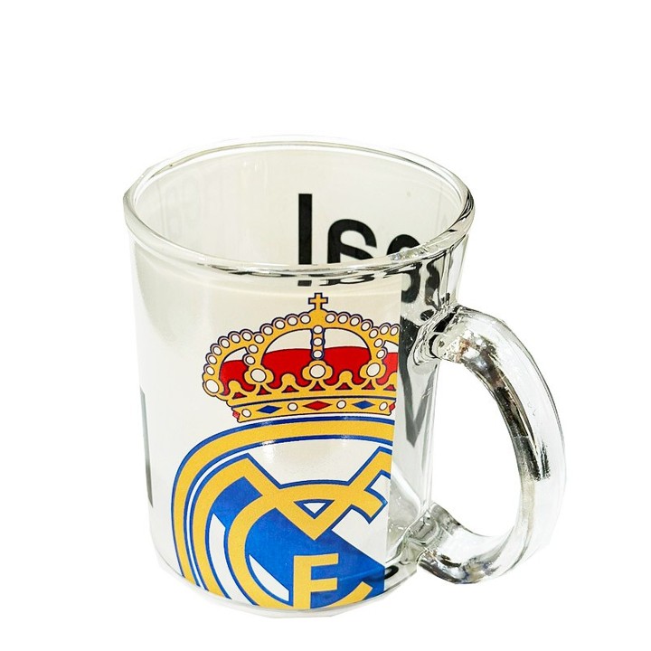 Mug en verre du Real Madrid, coloris blanc