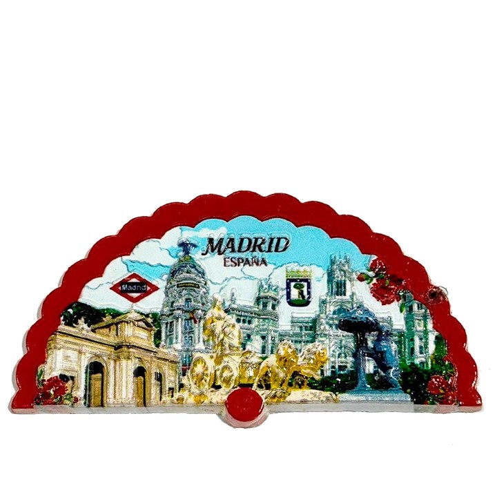 Madrid collage fridge magnet, design 5