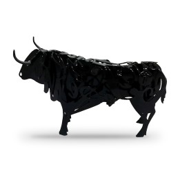 Figura de touro em ferro forjado Forjasport em preto mate