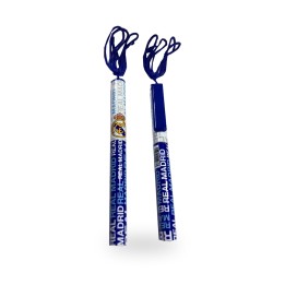 Offizieller Real Madrid Kugelschreiber mit Umhängeband, in Blau und Weiß