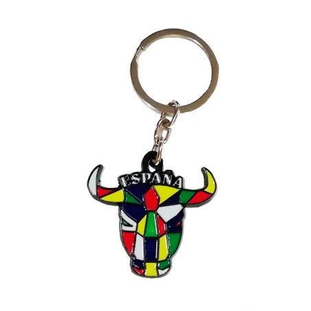 Porte-clés tête de taureau en aluminium