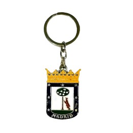 Schlüsselanhänger Madrider Wappen mit Bär und Erdbeerbaum