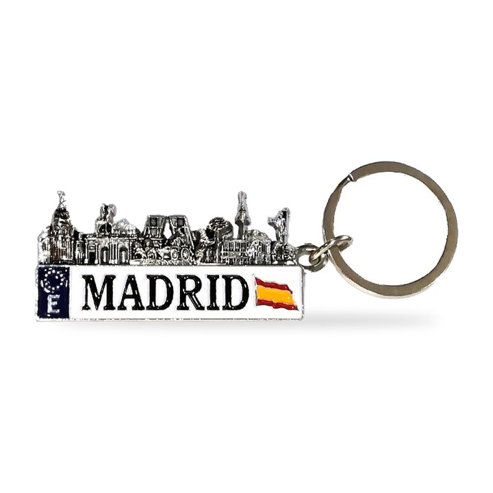 Portachiavi in metallo con motivi di Madrid