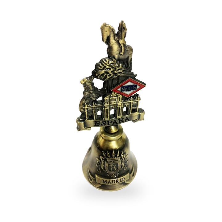 Campanella in metallo souvenir di Madrid e della Spagna – vista 2