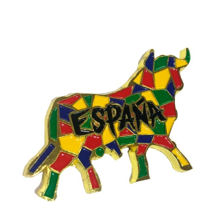 "Spain" mosaic bull fridge magnet