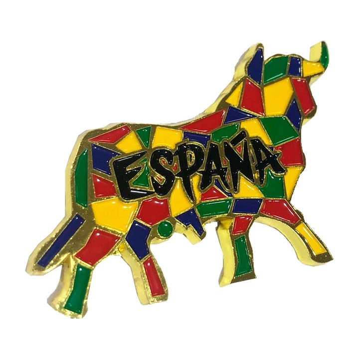 Magnet « España » avec taureau en mosaïque