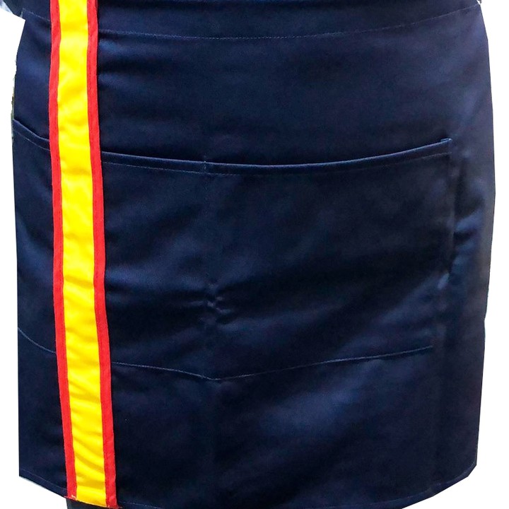 Delantal de cintura con Bandera de España, color azul