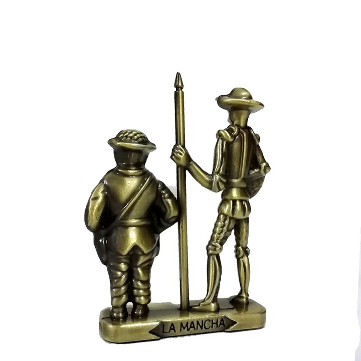 Figur Don Quijote und Sancho Panza aus massivem Metall – Ansicht 3