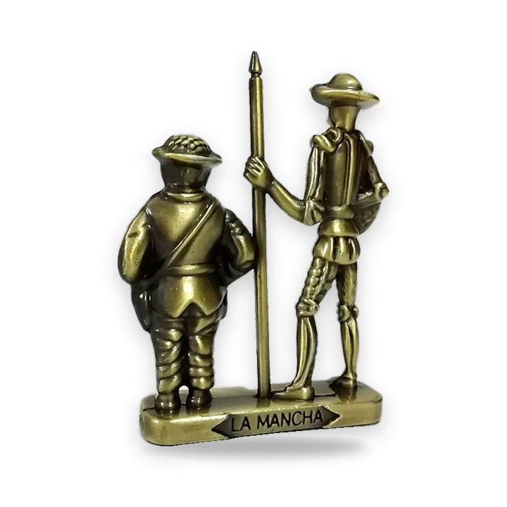 Figura de Don Quijote y Sancho Panza en metal macizo – vista 3