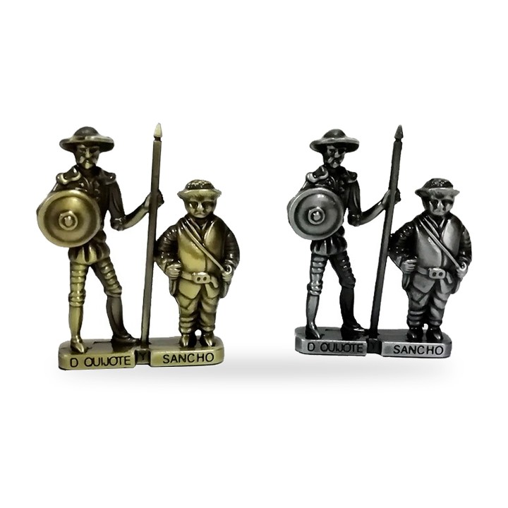 Figur Don Quijote und Sancho Panza aus massivem Metall – Ansicht 5