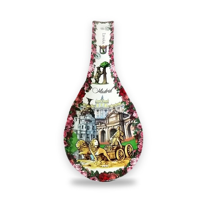 Apoya cucharas de cerámica Souvenirs de Madrid y España
