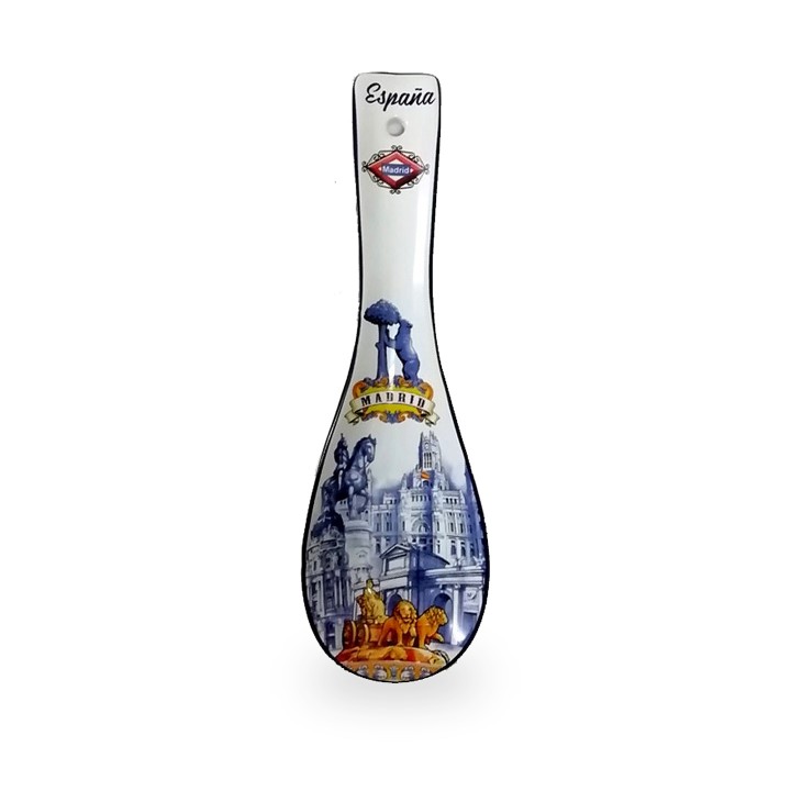 Pousa-colheres de cerâmica Souvenirs de Madrid y España – vista 4
