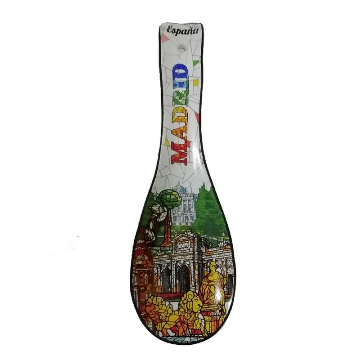 Apoya cucharas "Madrid monumentos mosaico"
