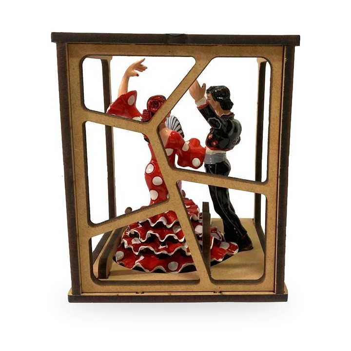Figura de casal de bailarinos de flamenco da Barcino – vista 3