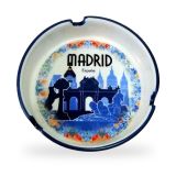 Madrid porcelain ashtray with the Puerta de Alcalá and Cibeles
