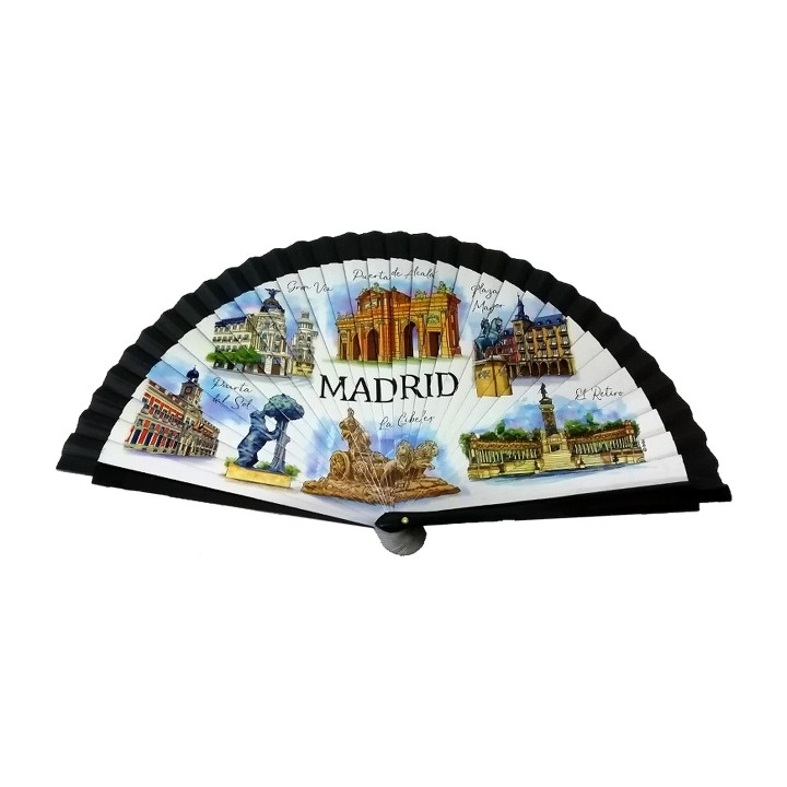 Ventaglio in legno Recuerdo de Madrid – vista 2