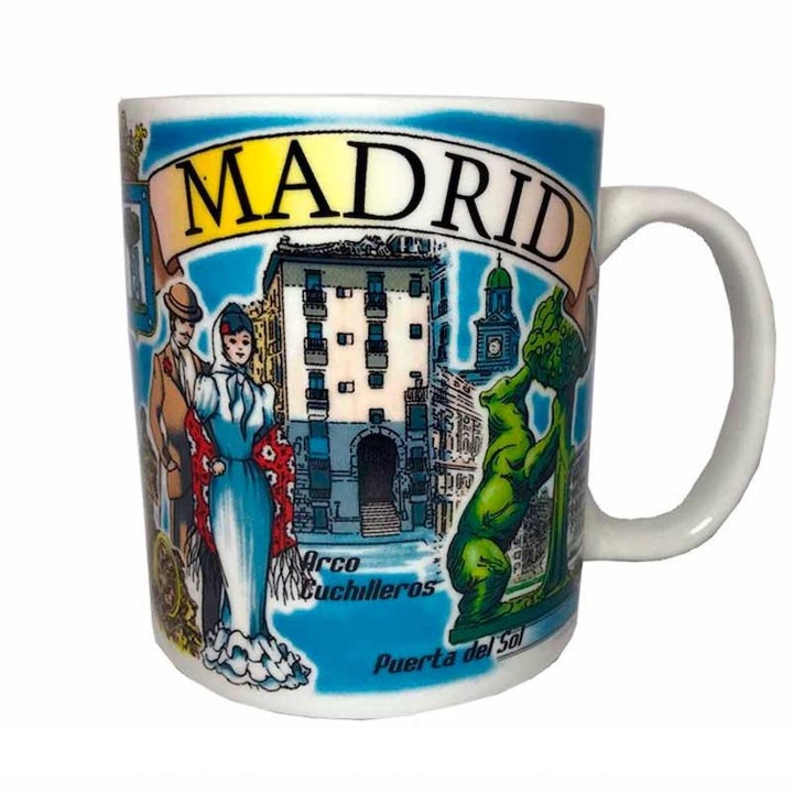 Tazza Madrid Souvenirs con monumenti della città – vista 2