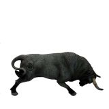 Charging toy fighting bull, black coat