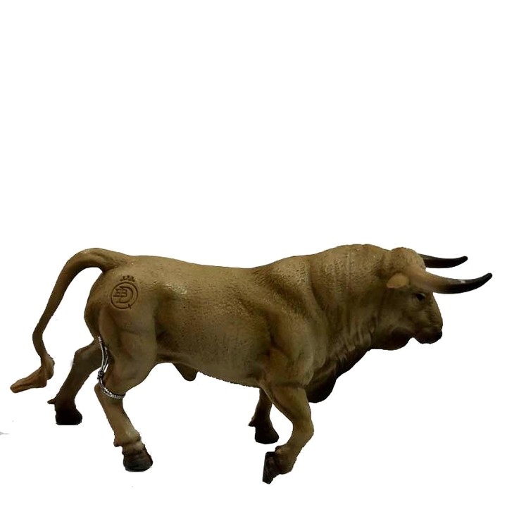 Toro giocattolo al trotto, mantello jabonero