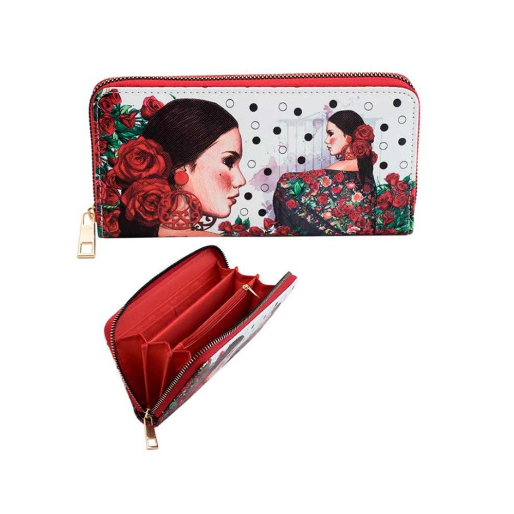Cartera de mujer grande "Flamenca"