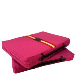 Coussin taurin fuchsia "Drapeau de l'Espagne"