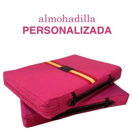 Almohadilla fucsia "Bandera de España" personalizada
