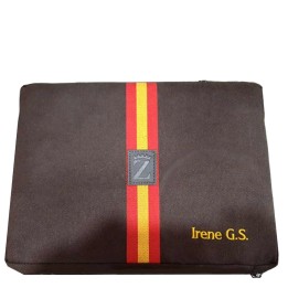 Cuscino da arena marrone con bandiera spagnola personalizzato – vista 2
