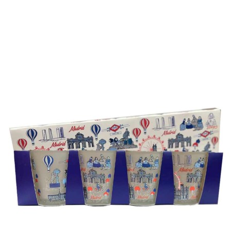Set de 4 chupitos "Souvenirs de Madrid"