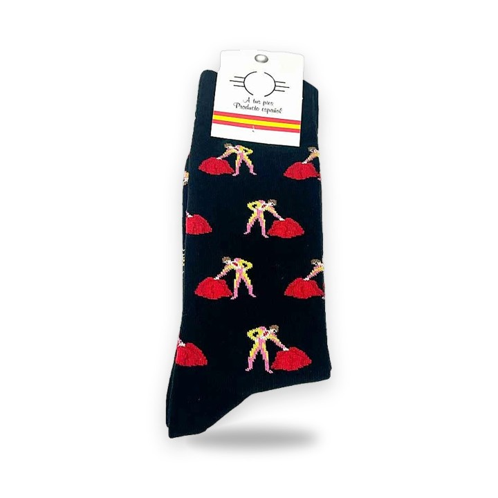 Bullfighting passes socks in navy blue – view 5