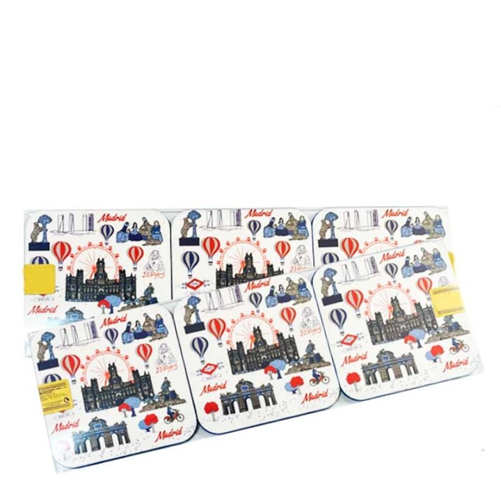 Posavasos "Souvenirs monumentos de Madrid"