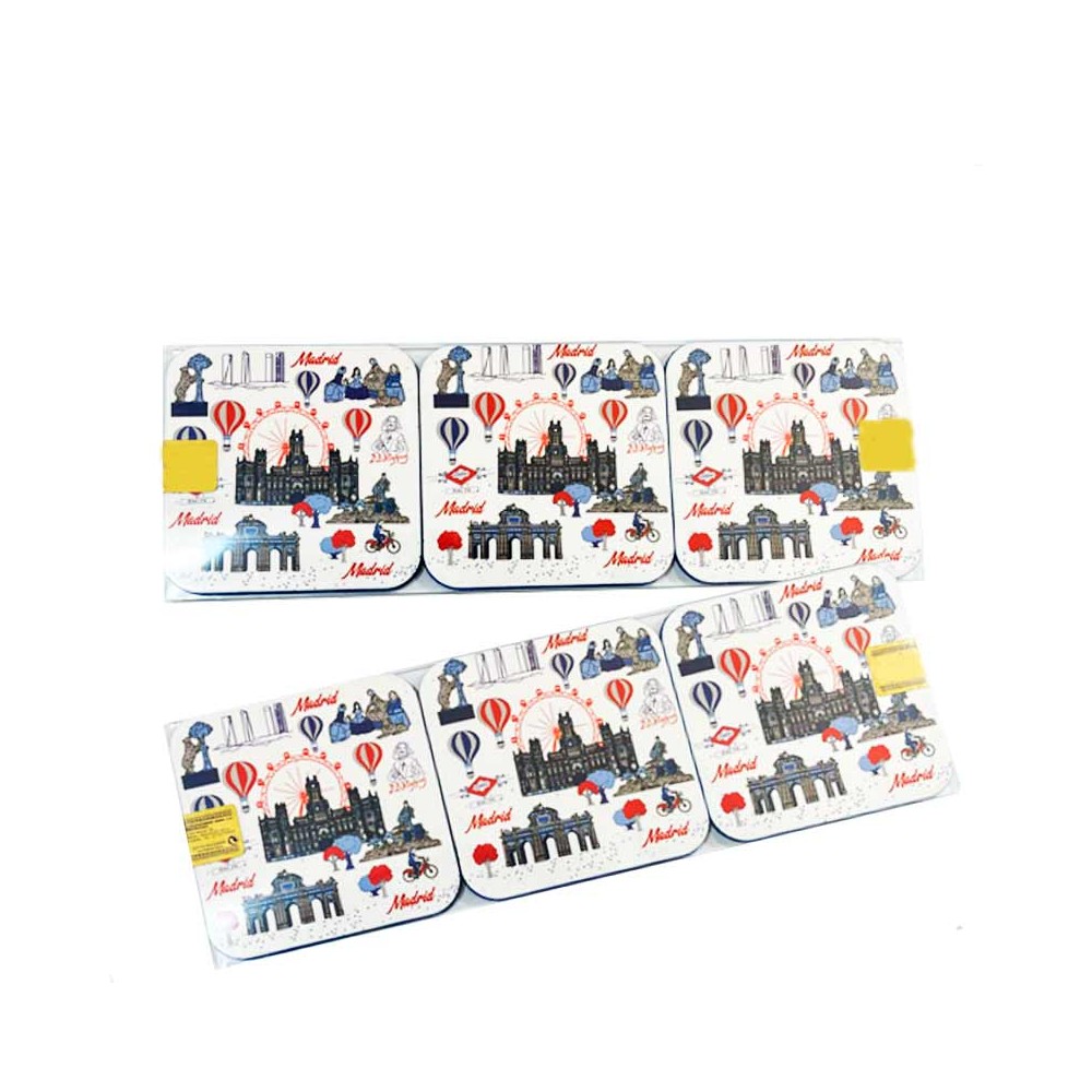 Posavasos "Souvenirs monumentos de Madrid"