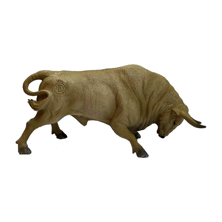 Touro de brinquedo a investir, pelagem jabonero (creme)