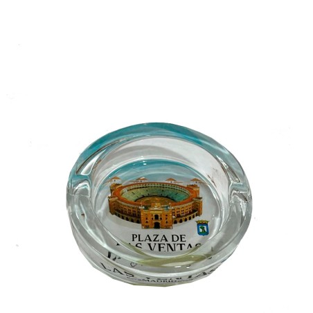 Cenicero de cristal recuerdo de "Las Ventas "
